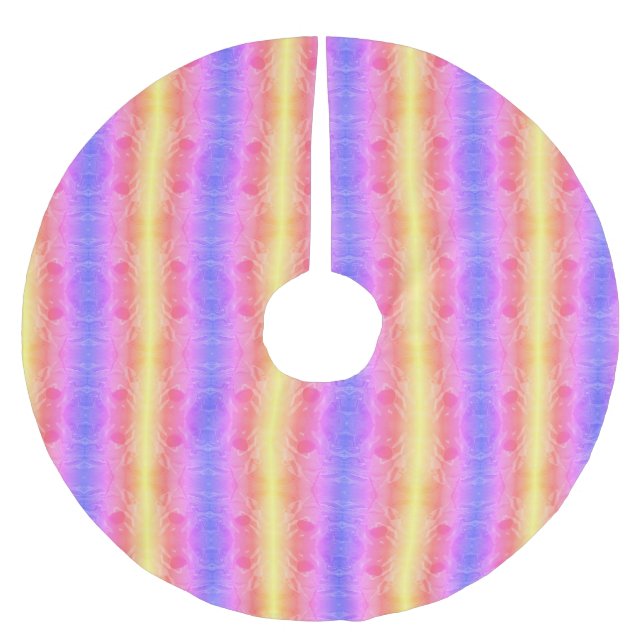 Jupon De Sapin En Polyester Brossé Bandes pastel abstraites (Devant)