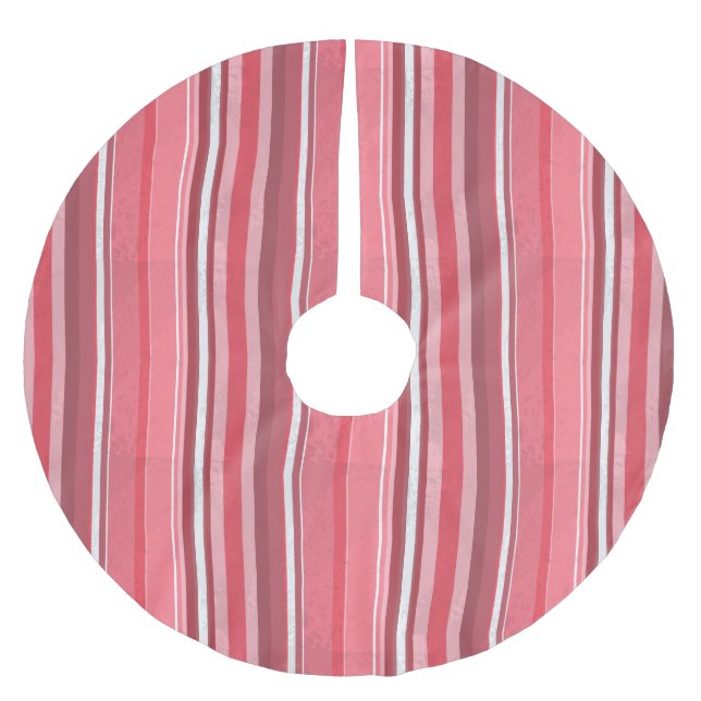 Jupon De Sapin En Polyester Brossé Bandes roses (Devant)