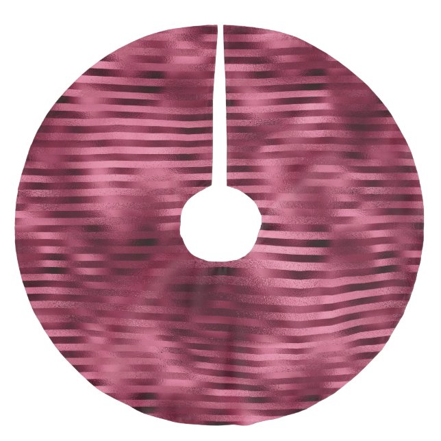 Jupon De Sapin En Polyester Brossé Bandes rouges (Devant)