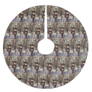 Jupon De Sapin En Polyester Brossé Bernedoodle Chien équitation Moto Noël