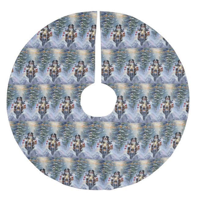 Jupon De Sapin En Polyester Brossé Bernese Mountain Dog équitation Moto Noël (Devant)
