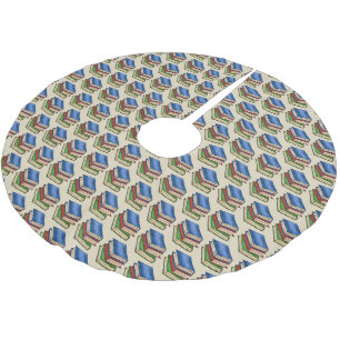 Jupon De Sapin En Polyester Brossé Bibliothèque Pile de livre enseignant Bibliothécai