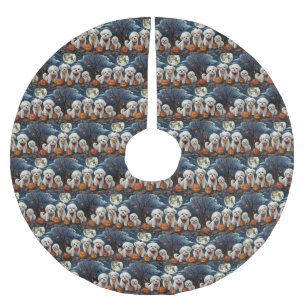 Jupon De Sapin En Polyester Brossé Bichon Frise Halloween Éffrayant