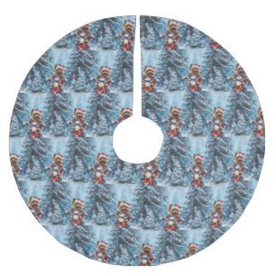 Jupon De Sapin En Polyester Brossé Biewer Terrier Chien équitation Moto Noël