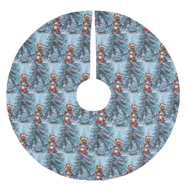 Jupon De Sapin En Polyester Brossé Biewer Terrier Chien équitation Moto Noël (Devant)