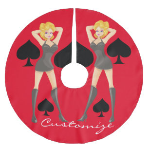 Jupon De Sapin En Polyester Brossé Black Spades Blonde Queen Thunder_Cove 