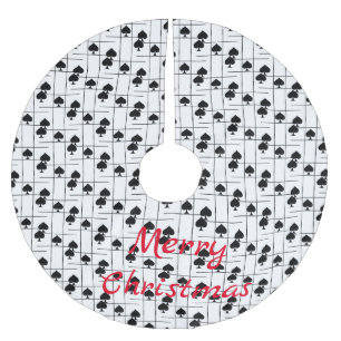 Jupon De Sapin En Polyester Brossé Black Spades Tic Tac Toe Thunder_Cove