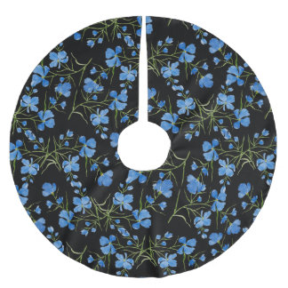 Jupon De Sapin En Polyester Brossé Blue Cosmos Flowers