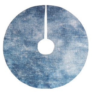 Jupon De Sapin En Polyester Brossé Blue Jeans Denim, Arrière - plan texturé.