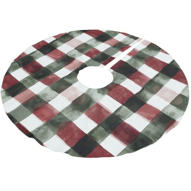 Jupon De Sapin En Polyester Brossé Blue White Chic Floral (Angle)