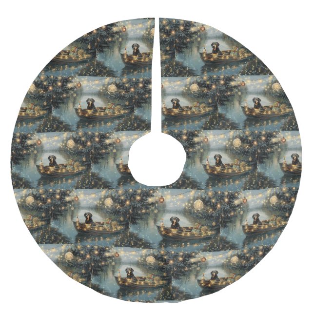 Jupon De Sapin En Polyester Brossé Bluetick Coonhound Noël Festive Voyage (Devant)