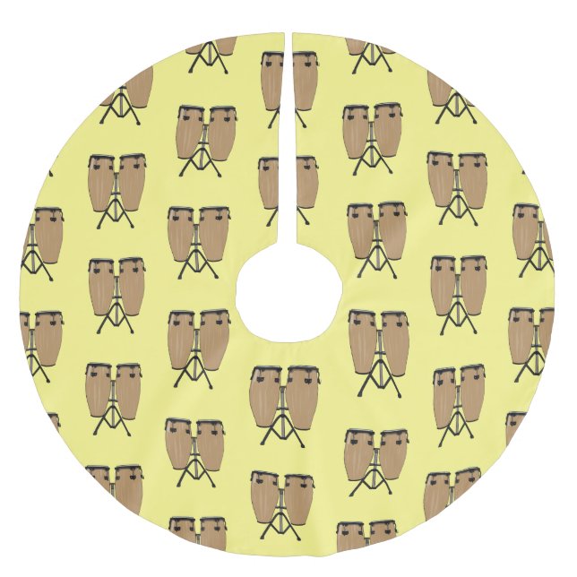 Jupon De Sapin En Polyester Brossé Bongo, dessin animé de batterie (Devant)