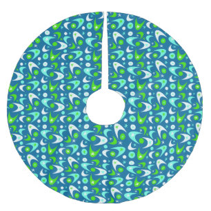 Jupon De Sapin En Polyester Brossé Boomerangs rétro