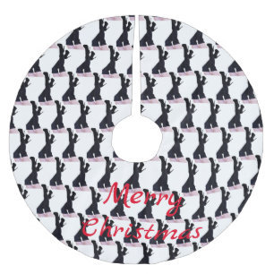 Jupon De Sapin En Polyester Brossé Boots de cuisse en cuir noir de hauteur Thunder_Co