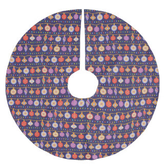 Jupon De Sapin En Polyester Brossé Boules de Noël