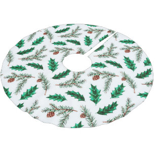 Jupon De Sapin En Polyester Brossé Branches de pin Feuille Mistletoe
