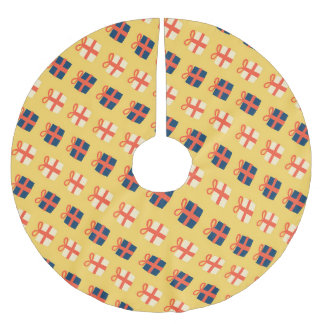 Jupon De Sapin En Polyester Brossé Bright Festive Cadeaux de Noël Motif