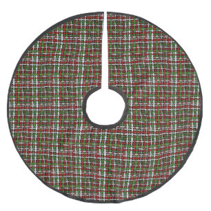 Jupon De Sapin En Polyester Brossé Brûlure graphique tissée couleur Noël