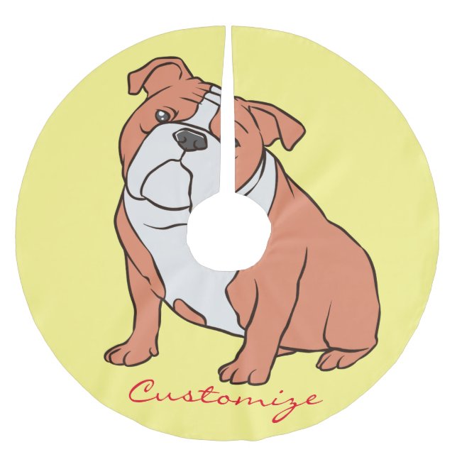 Jupon De Sapin En Polyester Brossé Bulldog Breed Thunder_Cove (Devant)