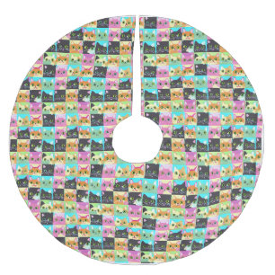 Jupon De Sapin En Polyester Brossé Cadeau de chat Cute Kawaii Motif