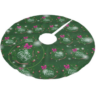 Jupon De Sapin En Polyester Brossé Cadeau élégant de Noël