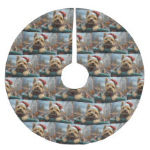 Cairn Terrier Dog Roller Dessous de verre Noël