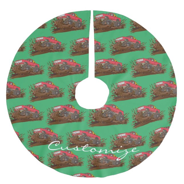 Jupon De Sapin En Polyester Brossé Camion de boue à 4 roues Thunder_Cove (Devant)