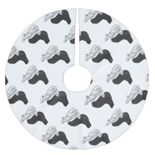 Jupon De Sapin En Polyester Brossé Camion Silhouette à la main