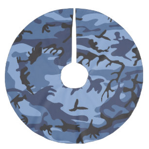Jupon De Sapin En Polyester Brossé Camouflage bleu marine, Militaire, Armée