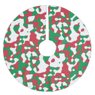 Jupon De Sapin En Polyester Brossé Camouflage de Noël