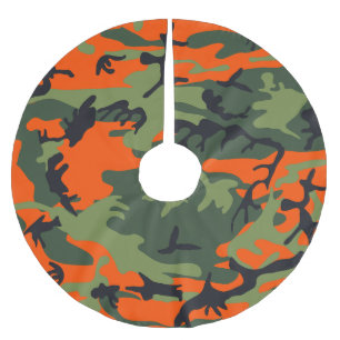 Jupon De Sapin En Polyester Brossé Camouflage orange et vert, Militaire, Armée
