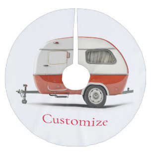 Jupon De Sapin En Polyester Brossé Camper Teardrop Classic Retro Thunder_Cove