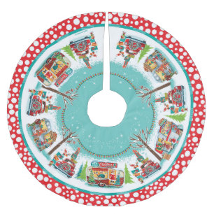 Jupon De Sapin En Polyester Brossé Campeurs vintages