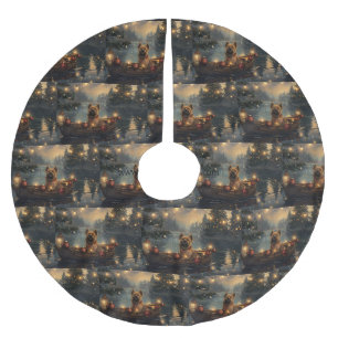 Jupon De Sapin En Polyester Brossé Cane Corso Noël Festive Voyage