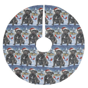 Jupon De Sapin En Polyester Brossé Cane Corso Winter Wonderland Noël Joie