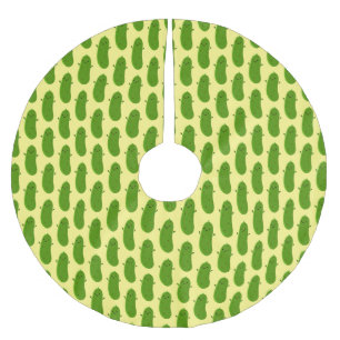 Jupon De Sapin En Polyester Brossé Caricature de cornichon joyeux