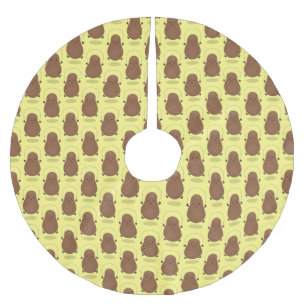 Jupon De Sapin En Polyester Brossé Caricature de la corde de saut de pomme de terre t