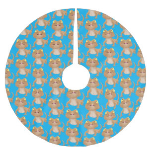 Jupon De Sapin En Polyester Brossé Caricature de lézard de dragon à barbe