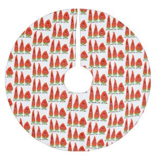 Jupon De Sapin En Polyester Brossé Caricature de piments chantants mignons