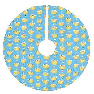 Jupon De Sapin En Polyester Brossé Caricature de serpent aux nouilles mignonnes illus