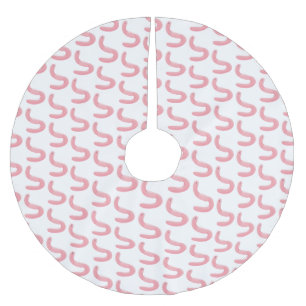 Jupon De Sapin En Polyester Brossé Caricature de vers de terre rose joli