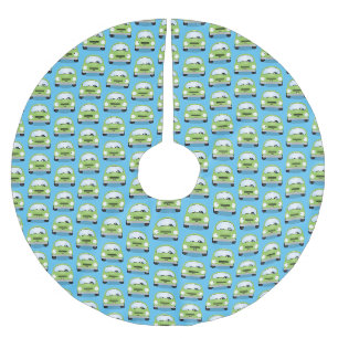 Jupon De Sapin En Polyester Brossé Caricature de voitures Cute kawaii