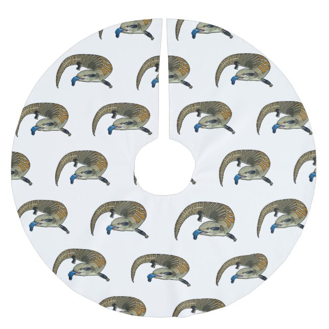 Jupon De Sapin En Polyester Brossé Caricature en bleu (Devant)