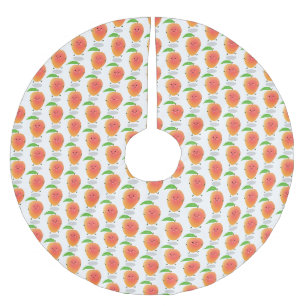 Jupon De Sapin En Polyester Brossé Caricature mignonne de mangue joyeuse
