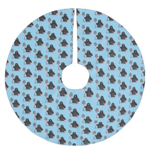 Jupon De Sapin En Polyester Brossé Caricature mole joyeux