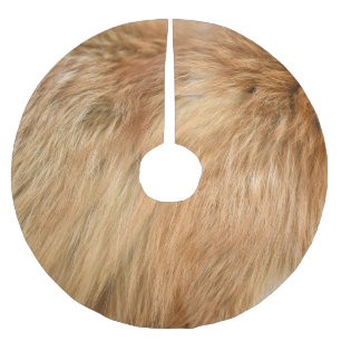 Jupon De Sapin En Polyester Brossé Carreau Motif de fourrure Red Fox