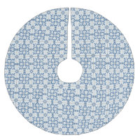 Carrelage bleu et blanc aux feuilles saints et fru