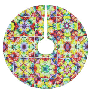 Jupon De Sapin En Polyester Brossé Carrelage méditerranéen, Carreaux d'encre d'alcool