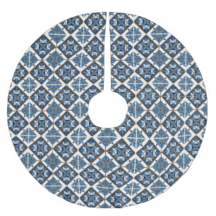 Jupon De Sapin En Polyester Brossé Carrelage méditerranéen, Portugais, Azulejo, Majol