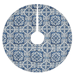 Jupon De Sapin En Polyester Brossé Carrelage méditerranéen, Portugais, Azulejo, Majol